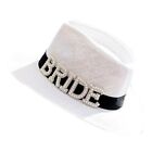 Bride Flat Top Cap with Veil Wedding Headdress Bridal Shower Hat Party Supplies