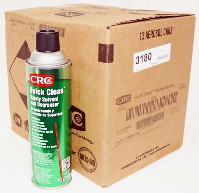 Disolvente y desengrasante de seguridad CRC Quick Clean 19 OZ fórmula clorada paquete de 12 Foto 1 de 4