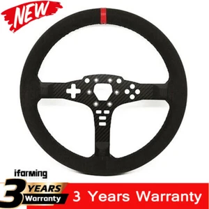 33CM/13" Rennlenkrad mit Wildleder PC SIM Racing Zubehör für MOZA R5 #HOT - Bild 1 von 2