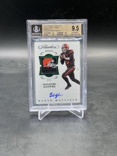 2018 Panini Flawless Baker mayfield Rookie Logo Glove Patch Auto /5 Bgs 9.5 10