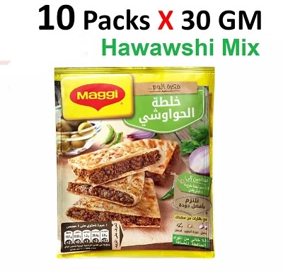 10 paquetes X 30 gramos cada uno Maggi Delicious Hawawshi Mix Fácil de hacer Foto 1 de 2