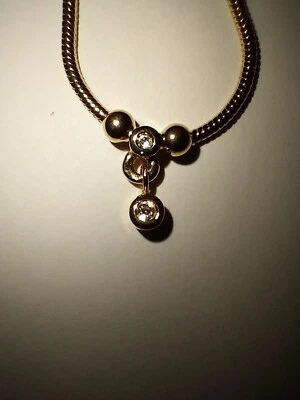 Colar ajustável folheado a ouro Christian Dior - Imagem 1 de 4