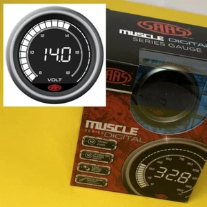 SAAS Muscle Digtal SG41250? Medidor de voltios 8-18 voltios negro 52 mm 2" - Imagen 1 de 5
