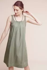 NWT SZ M Layered Deirdre Dress By Maeve Utility Moss w/ Pockets - Picture 1 of 4