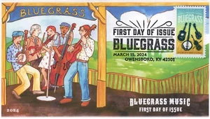 24-089, 2024, Bluegrass, First Day Cover, Pictorial Postmark, Owensboro KY, SC 5 - Picture 1 of 1