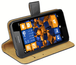 mumbi Ledertasche für Nokia Lumia 630 / 635 Tasche Hülle Case Cover Klapptasche