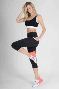 NWT High Waist Tech Pocket Workout Capri Leggings Size XL - Picture 1 of 2