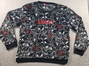 Peanuts Snoopy Sweatshirt Women's 2XL Black Fleece Night Shirt Sleep Under Stars - Picture 1 of 9