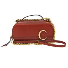 Chloe CHC20SS225A Chain Shoulder Bag Leather Brown