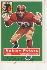 VOLNEY PETERS FIRMADO 1956 TOPPS ACHIVES #73 - WASHINGTON REDSKINS - Imagen 1 de 1