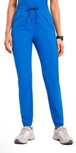 High Waisted Jogger Pants Medical Scrub Women with 5 Pockets Drawstring Size Med - Picture 1 of 3