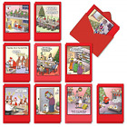 NobleWorks - 20 Funny Christmas Cards Assorted 10 Designs, 2 Each - Boxed Adult