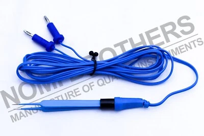 Pinzas bipolares McPherson rectas reutilizables con cable electroquirúrgico Foto 1 de 2