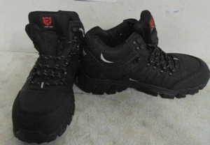 Botas con puntera de acero LARNMERN, seguridad en el trabajo al aire libre para hombre, negras/negras, talla 8 - Imagen 1 de 1