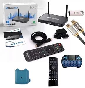 Superbox S6 Pro 2025 Fully Loaded, Super Box S6pro with Voice Remote Android 12 - Picture 1 of 5