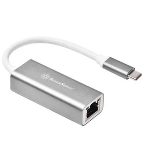 Silverstone EP13C Adattatore Ethernet USB3.1 Type-C Gen1 a RJ45 10/100/1000Mb - Foto 1 di 3