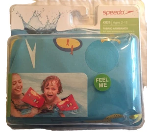 Speedo Kids Soft Fabric Armband Whale Print Blue Ages 2-12 Swim Level 2 New - Picture 1 of 2