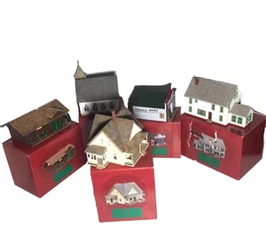 Weihnachtsdorf Punze Vintage Sarah schlicht und groß kompletter Satz von 5 mit Boxen - Bild 1 von 10
