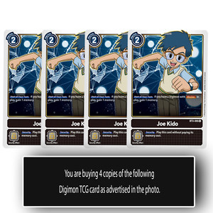 Joe Kido - BT3-095 R - Rare Digimon TCG Card Playset Black