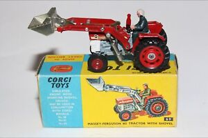 Corgi 69 Massey Ferguson 165 Tractor with Shovel, Mint in Good Original Box