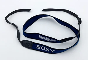 "Ricambio tracolla originale fotocamera Sony HandyCam tela blu 46""x1" - Foto 1 di 5