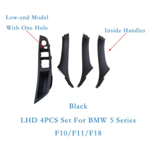 For BMW 5 Series F10 F11 F18 4PCS Set Inside Pull Handles Window Panel Black LHD - Picture 1 of 6