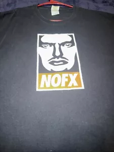 ORIGINAL NOFX FAT MIKE OBEY SHEPARD FAIREY T-SHIRT BLACK XL PUNK ROCK - Picture 1 of 4