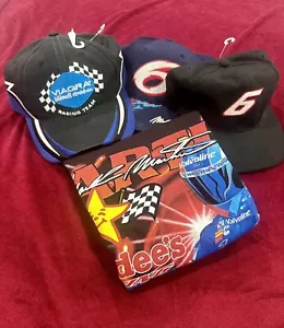 Vintage Mark Martin NASCAR shirt Large And Tree Cap Viagra, Valvoline Racing#6 - Picture 1 of 21