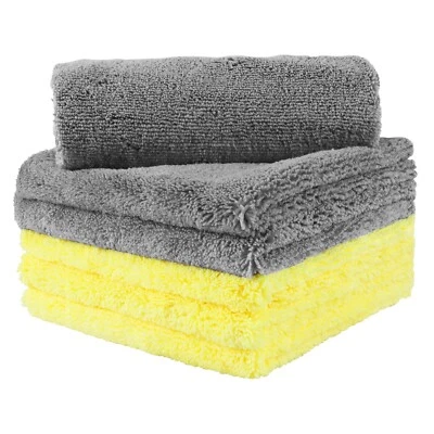 ALL4DETAIL 6 Pcs Edgeless Ultra Plush Microfiber Car Drying Towel Wash Buffing Detailing