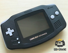 *NEW* Nintendo Game Boy Advance GBA ONYX BLACK System CUSTOM BUTTONS PADS LENS
