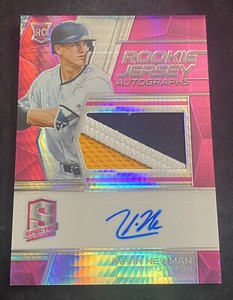 2019 Panini Chronicles Spectra Jersey Pink /49 Kevin Newman Rookie Patch Auto SP