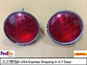 Set of 2 Rear Combination Tail Light RED For 1945-1975 Jeep Willys CJ3 CJ5 CJ6 - Picture 1 of 3