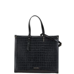 Samantha Vega Croco embossed Tote Bag Shoulder Bag 2WAY mens 【Used】 - Picture 1 of 13