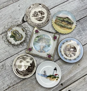 DE COLECCIÓN 7 TAPETES DE MANTEQUILLA RECUERDO Y PAISAJE PORCELANA Y CERÁMICA TAL CUAL 🧡 - Imagen 1 de 21