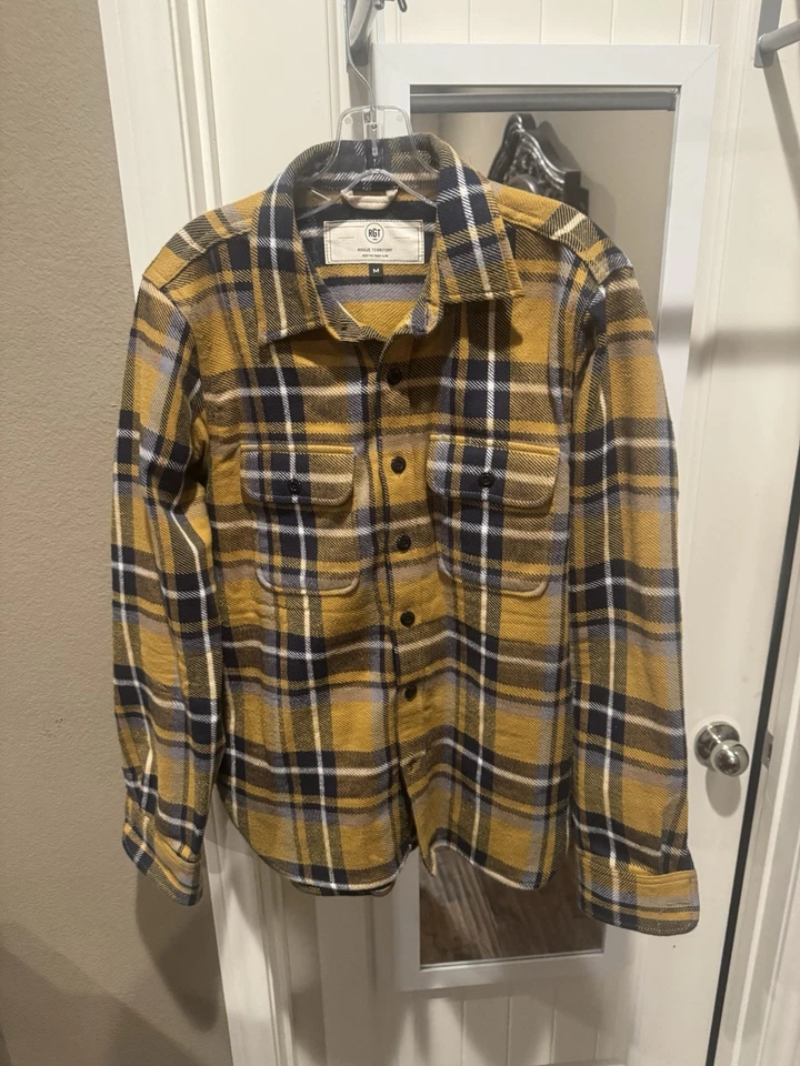 New ROGUE TERRITORY "Field Shirt" in Gold Plaid Medium - Image 1 of 2