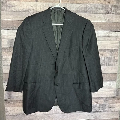 Blazer de lana Ermenegildo Zegna abrigo deportivo para hombre 50R gris a rayas 2 botones Foto 1 de 4