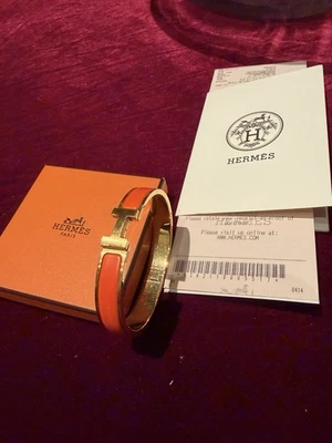 Pulsera HERMÈS Esmalte Clic Clac H Hombre’s Naranja T6 Foto 1 de 3