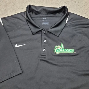 UNCC 49ers Nike Dri Fit Golf Poloshirt Herren 2XL Schwarz Kurzarm Performance - Bild 1 von 7