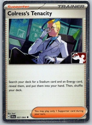 Colress's Tenacity 057/064 Uncommon Prize Pack Series Cards NM - Image 1 of 2