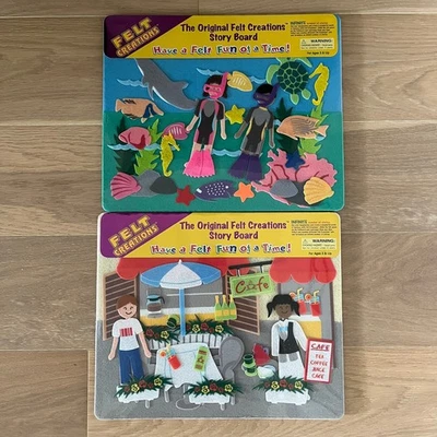 Felt Creations Create-A-Scene 2 Story Boards Cafe & Aquatic Diving 3+ NEW - Image 1 of 2
