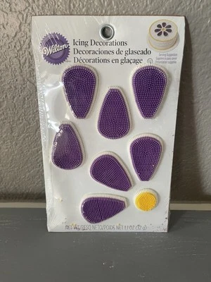 NEW Wilton large flower Icing cake Decoration cupcake topper edible sugar decor - Image 1 of 4