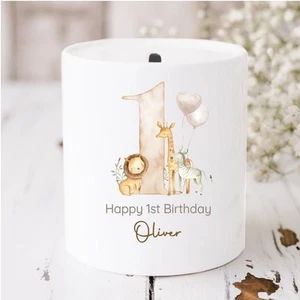 Caja de Dinero Cumpleaños Safari Beige Personalizada - Imagen 1 de 1