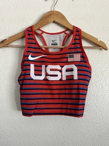 Nike Pro Elite Team USA Running Racing PE Top Bra Singlet Women’s Size Large - Picture 1 of 7