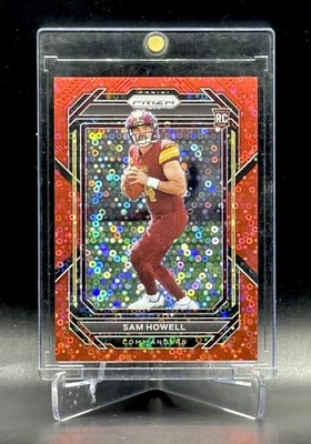 2022 Prizm Sam Howell Red No Huddle Rookie RC /50 Washington Commanders - Image 1 of 2