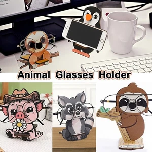 Cute Animal Glasses Holder Rack Cartoon Penguins Sloths Sunglasses Stand - Picture 1 of 21