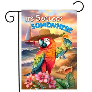 Briarwood Lane Sunset Parrot Garden Flag - Picture 1 of 4