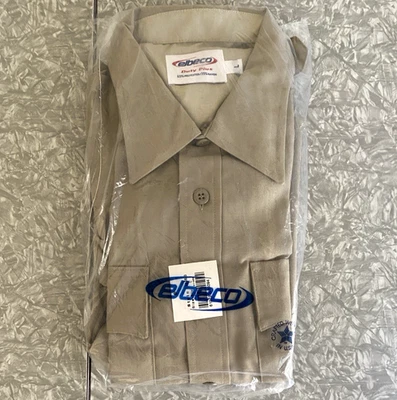 NEW Elbeco Duty Plus LARGE Short Sleeve 00336-3 Tan Uniform Work Shirt 65/35 NWT - Image 1 of 4