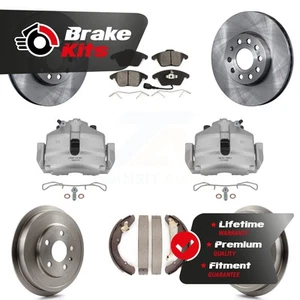 Front Rear Disc Brake Caliper Rotors Drums Semi-Metallic Pads Kit (8Pc) For 2.5L - Picture 1 of 1