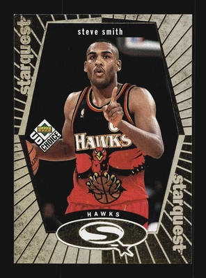 1998-99 Upper Deck UD Choice StarQuest Gold #1 Steve Smith 59/100 Hawks Foto 1 de 2