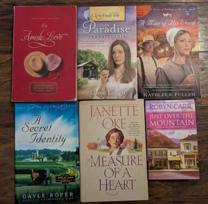Lot of 6 Romance Novels (Beth Wisemen, Janette Oke, etc) Amish Historical - Imagen 1 de 15